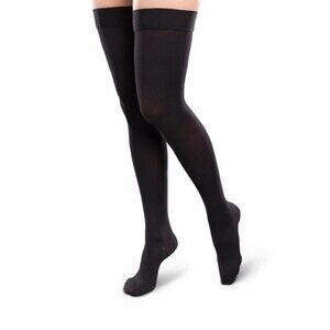 Core-Spun TheraFirm THIGH High Socks 20-30mmHg Size 3X -Large Short Black